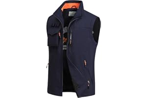 MeiLayM Gilet da Pesca da Uomo All'aperto Gilet Leggero Traspirante Giacca Multi-Tasca Gilet Asciugatura Sportivo Rapida Gilet Caccia Tempo Libero Fotografi Giacche