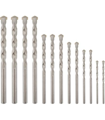 11-pc Asonry Drill Bits Carbide Concrete Drill Bit Set For Stone Tile