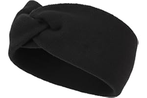 ‎STYLEBREAKER styleBREAKER Damen Feinstrick Stirnband mit Twist Knoten Detail | weiches elastisches Haarband | warmes Einfarbiges Kopfband für Herbst und Winter, Farbe:Schwarz