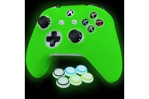 HLRAO Controller Skins Silicone Grip Glow in The Dark Estuche Protector para Xbox One S/X Controller + 6 Grips Accesorios Glow in The Dark.
