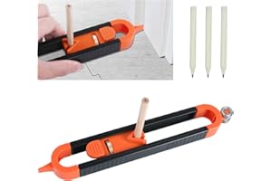 flintronic Konturenlehre, Konturenlehre mit Schloss, Verriegelungsmechanismus, Irregular Contours, Werkzeug zum Kopieren von unregelmäßigen Konturen zum professionellen Messen von Holz(3 Bleistift)