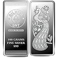 Silviya BIS Hallmarked 999 Pure Silver Peacock Bar Coin (5g, 10g, 20g, 50g, 100g)- Anniversaries - Birthdays - Festivals - Housewarmings - Memorable Gift