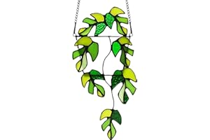 Window Acrylic Hanging Leaf | Glass Style Ornament Acrylic Leaves | Summer Wall Hanger Ornament, Birthday Gift for Plant Lovers Home Decor Rianpesn