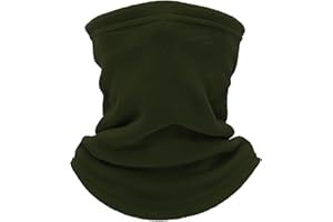 crazy bean Braga Cuello Hombre Mujer Braga para Cuello Invierno Bufanda de Peluche con Cordón Ajustable Cálida y Suave Ideal para Actividades al Aire Libre