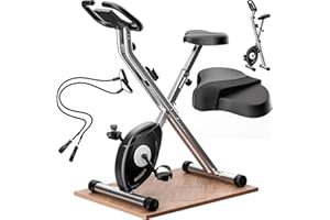SPORTANA® Eagle Vélo d'appartement d'exercice pliable silencieux 10 niveaux 2 sangles fitness vélo semi-allongé