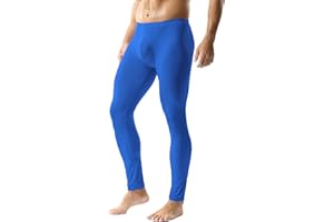 YUFEIDA Calzoncillos Largos de Hombre con Cinturilla Suave, Pantalones Transparentes, Ropa Interior, Mallas, Leggings