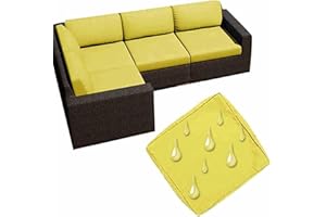 UWOBTN Replacement Outdoor Cushion Covers Waterproof, 50x50 60x60 Garden Sofa Seat Cushion Slipcover With Zipper, Removable Patio Cushion Covers For Indoor Outdoor Rattan Furnitur(Color18,55x45x10cm)
