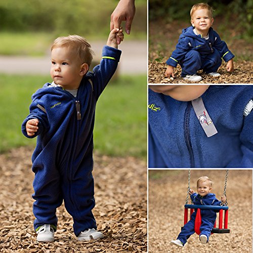 Hoppediz Fleece Overall, Marine - 5