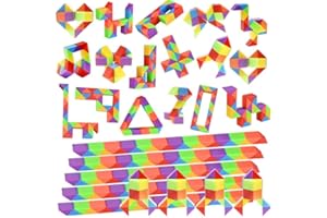 GOLDGE 24 Stück 24 Blöcke Magic Snake Kleine Geschenke für Kinder, Würfel Puzzle Magische Schlange als Mitgebsel Kindergeburtstag 5 6 7 8 9 10 Jahre, Kindergeburtstag Gastgeschenke und Mitgebsel