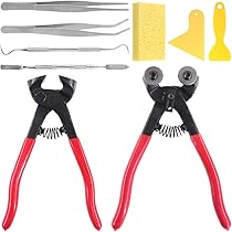 Kit 10 Utensili Per Taglio Piastrelle E Mosaico - Pinze, Tagliavetro In Metallo Duro, 7 Pollici - Foto 4