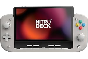 CRKD Nitro Deck - Professional Handheld Controller Deck with Zero Stick Drift for Nintendo Switch and Switch OLED (PAL Grey - Nostalgia Collection)