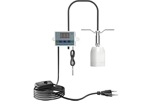 GlowUp 200W Reptile Aquarium Heat Lampada,Intelligent Temperatura Controller Tartaruga Terrario Lampada,E27 Terrario Lampada di Calore Con Interruttore On/Off,Per Serpenti,Tartarughe,Lucertole