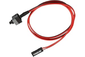 AYMBH Universal ATX PC Power Supply Switch Cable 50CM 2-Pin On/Off Push Button for Desktop Motherboard Mainboard Power Switch and Reset Connector Easy Install Durable Reliable PC Replacement Cable