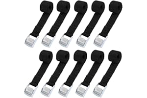 HUSZZM 10Pcs Ratchet Tie Down Straps Bike Rack Straps Heavy Duty Tensioning Belts Adjustable Lashing Straps with Cam Bukle Small Ratchet Strap for Motorcycle Trucks Trailer Luggage Cargo 40cm x 20 mm