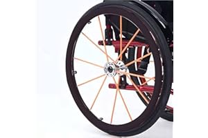 YYDDS 1 Paar Rollstuhl-Greifreifen-Abdeckungen, 24 Zoll / 22 Zoll Hinterrad-Sportrollstuhlabdeckung, Rutschfeste, Verschleißfeste Handschubabdeckung, Silikon-Handschubabdeckung [Energieklasse A],H,22 inch