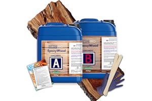 ﻿﻿Resin Pro EPOXYWOOD 7,5 KG Résine époxy pour bois - Résine pour revêtement protecteur, restauration, renfort pour bois, fibre de verre et métal
