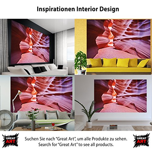 Fototapete Antelope Canyon Wand-dekoration – Wandbild Slot Canyon Poster-Motiv by GREAT ART (210 x 140 cm) - 4