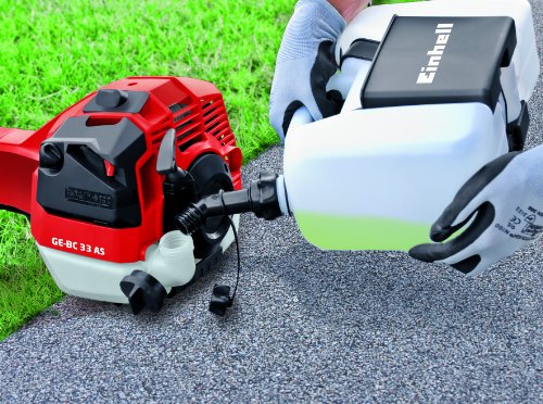Einhell Benzin Sense GE-BC 33 AS (1 kW, 46/25,5 cm Schnittbreite Doppelfaden/Messer, 3-Zahn-Messer, Tippautomatik, Quick Start, Anti-Vibration) - 10
