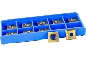 SpeTool Lot de 10 inserts en carbure avec revêtement ATS - 12 mm x 12 mm x 2,2 mm