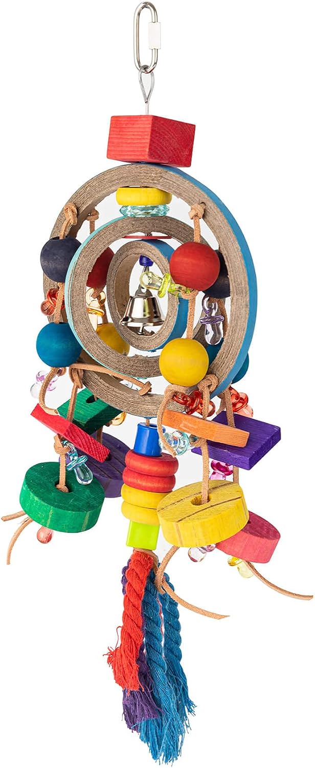 Busy Bagel Chew & Preen Hanging Parrot Toy