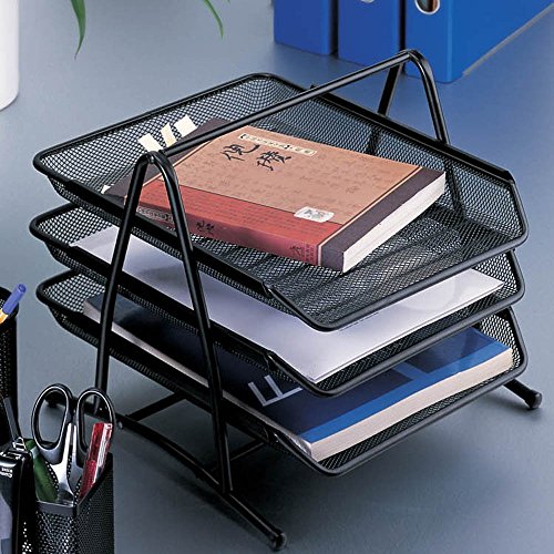 ABO Briefablage Office mit 3 Fächern, Drahtmetall, schwarz, Ly-9205 - 5