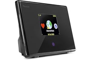 Audizio Turin - Adattatore per ricevitore radio Internet WIFI, Bluetooth, per altoparlanti Hi-Fi, Sleep Timer, doppio allarme, orologio, LAN, DNLA, UPnP Streaming