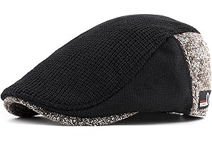 BIGOCO Gorra Boinas Caballero Plana para Hombre-Newsboy Casquillo Plano Sombreros- Gorra Vendedor de Periodicos Hombre-Gorras Irlandesa Ajustable Cabbie Trucker Gatsby Cap
