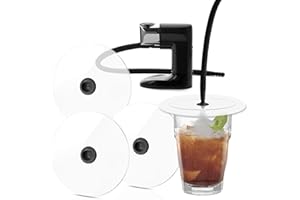 D&D D & D Dischi AFFUMICATORE per Cocktail, Bevande, Drink - Affumicatura di Bicchieri, Smoked Drink, shacker - 3 Dischi Trasparenti con valvola per affumicatori Diametro 12 cm. Smoke Drink Cover