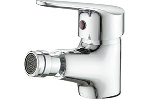 Maynosi Miscelatore Monocomando per Bidet, Bidè per Lavabo, Rubinetto Bidet con Tubo, Beccuccio Regolabile, Design Semplice e Dimensioni Compatte, in Ottone (Cromo)