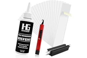 HAGOT 4 Piezas Kit de Agarre Golf, con Cinta Hoja Gancho Cintas Abrazaderas y Disolvente, para Hierros Cuñas Reparación
