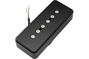 MUSICLILY Artec ASA90 Alnico 5 P90 SoapBar Pick Up Single Coil Ponte 7,5K per Chitarra Elettrica, Nero