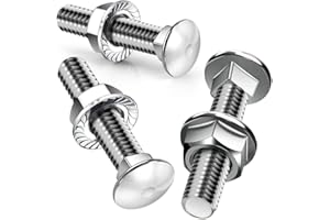 SWTYExt 25 Pezzi Bulloni Testa Tonda M5X50mm Viti a Testa Piatta con Dadi a Flangia M5 DIN 6923 Viti per Cerniere Costruzione Macchine Industriali e Decorazione Domestica