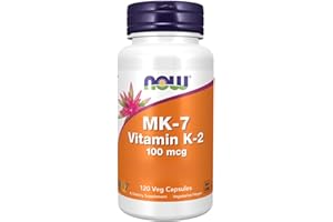 Now Foods, Vitamin K2 MK-7, 100mcg, 120 Vegan Capsules, Gluten-Free, SOYA-Free, GMO-Free