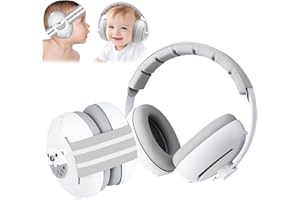 Oskuglin Casque Anti Bruit Bébé 2 en 1, Protection Auditive Réglable 0-48 Mois pour Nouveau-Nés et Tout-Petits, pour Avion, Fêtes, Sommeil Confort Ultra-Doux pour Sommeil Paisible en Avion