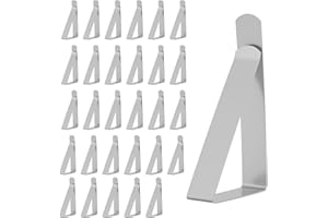 EceoThsy Set De 30 Pinzas para Mantel De Acero Inoxidable, para Uso Interior Y Exterior, Picnics, Fiestas, Bodas, Cenas Y Escuelas, Clips Resistentes Y Versátiles Pinzas Sujeta Manteles