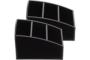 Operitacx 2pcs Small Tea Storage Box, Made of Acrylic with 3 Compartments, Hotel Tea Bag Box, Desktop Sugar Bag Holder for Tea Bags,Sugar, Coffee (Black-2pcs)