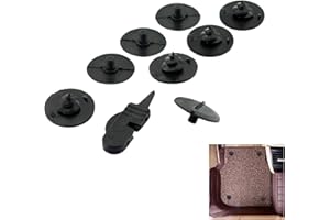 HFYMXNB 10 pcs Universales Clips de Soporte,Clips Alfombrillas Coche,Clips de Soporte para Alfombras,Clip Doble Capa Auto Floor Mat Retenedor Antideslizante Alfombra Hebilla Mat Fastener Set