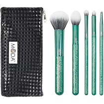 Royal & Langnickel MODA Pro Make-up-Pinsel Set – 7-teilig, Mit Tasche, Inkl. Winkel-Shader, Smoky Eye & Augenbrauen-Liner