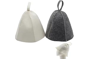 BYYT 2 Pezzi Cappello Sauna,Cappello In Feltro Per Sauna,Sauna Da Casa,Accessori Ideali Per Sauna,Cappello Da Sauna In Feltro Assorbono Rapidamente L'umidità,Adatti Per Docce E Saune