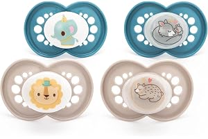 MAM Original Day & Night Soothers | 6-18 Months | 4 Pack | Includes 2X Glow in The Dark Dummies | Orthodontic Design | Baby A