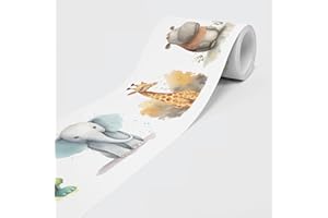 DIMEX LINE Self-Adhesive Border - Wallpaper Border Wall Border - Decorative Wall Sticker for Walls, Furniture, Ceilings, Wallpaper, Doors - Animals - 5.00 m x 0.15 m per Roll