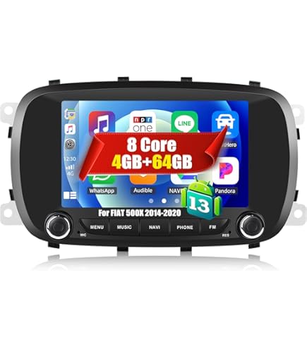 Car Play Fiat 500 Autoradio Android Hikity 9 Pouces Pour Fiat 500 2007-2015 - 2GB RAM 64GB - Carplay/Android Auto Sans Fil écran Tactile Voiture