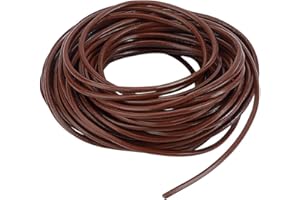 PH PandaHall 10m Cordon en Cuir de Vache pour DIY Bijoux et Fabrication de Collier et Bracelet, Brun de Selle, 2mm