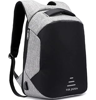 fur jaden 15 ltrs grey anti theft waterproof backpack