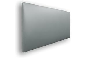 Silcar Home - Cabecero de Cama 105 Gris Jep - Estructura de Madera, Tapizado en Polipiel Liso, Diseño Moderno, Fácil Instalación, Acolchado - Polipiel Gris, 105 cm