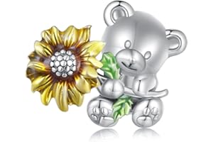SHIYU Charm Madre e Figlia, gioielli da donna, argento 925 con ciondolo con zirconi 5A, adatto ai braccialetti Pandora