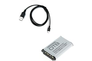 bg-akku24 Akku und Ladekabel, Datenkabel, USB-Kabel für Sony Cyber-Shot DSC-HX50, DSC-HX50V, DSC-HX60, DSC-HX60V, DSC-HX80, DSC-HX90, DSC-HX90V, DSC-HX300, DSC-HX350, DSC-WX300, DSC-WX350, DSC-WX500