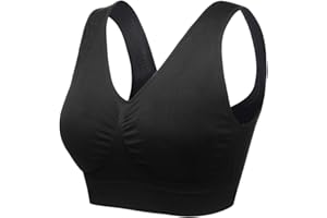 wealsex Lot de 1/2/3 Soutiens-Gorge de Sport sans Armature Coton Push Up Brassière sans Couture Très Grande Taille 3XL 4XL 5XL 6XL