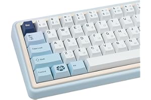 ‎JOLINTAL JOLINTAL 130 Tasten Weiße Japanisch Tastatur Tastenkappen, Dye Sub PBT Cherry Profile Custom Keycaps für Mechanische Gaming Tastaturen (QWERTY US Layout)