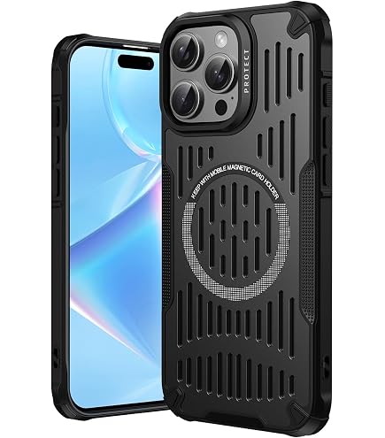 Wärmeableitende Handyhülle Für IPhone 14 Pro MAX – Atmungsaktive PC Hülle Mit Silikonrahmen & Magnet